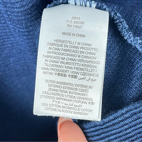 boden trinity jersey dress 3/4 sleeves pockets boat neck US 6 UK 10 Blue Ribbed - Picture 6 of 7